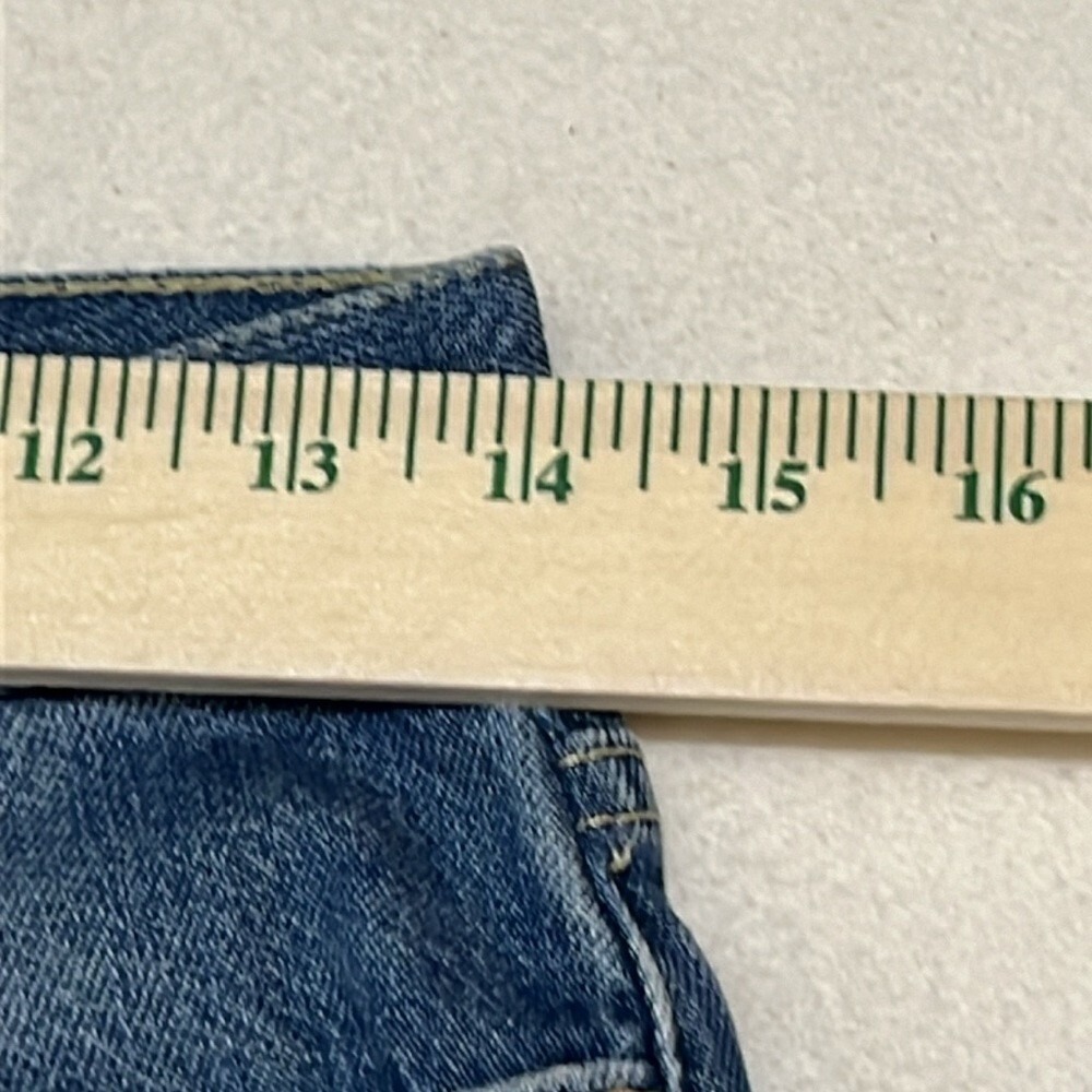 We The Free Button Fly Straight Leg Distressed Jeans Womens Size 24‎ Medium Wash - Picture 5 of 11